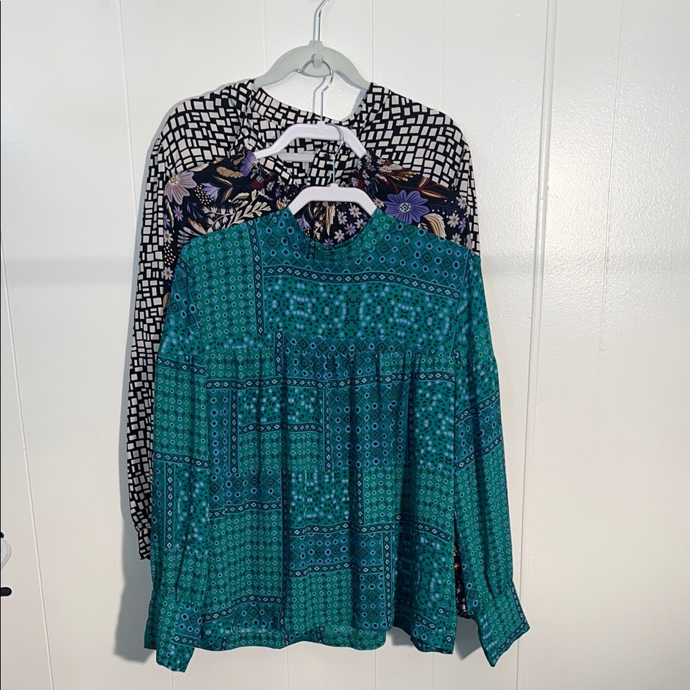 3 pack flowy blouses, xl, Anne Klein and loft